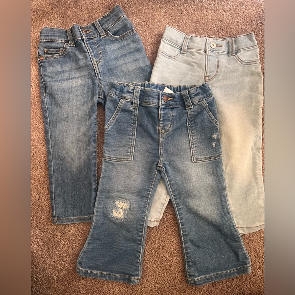 3 pairs of Carters Jeans in EUC